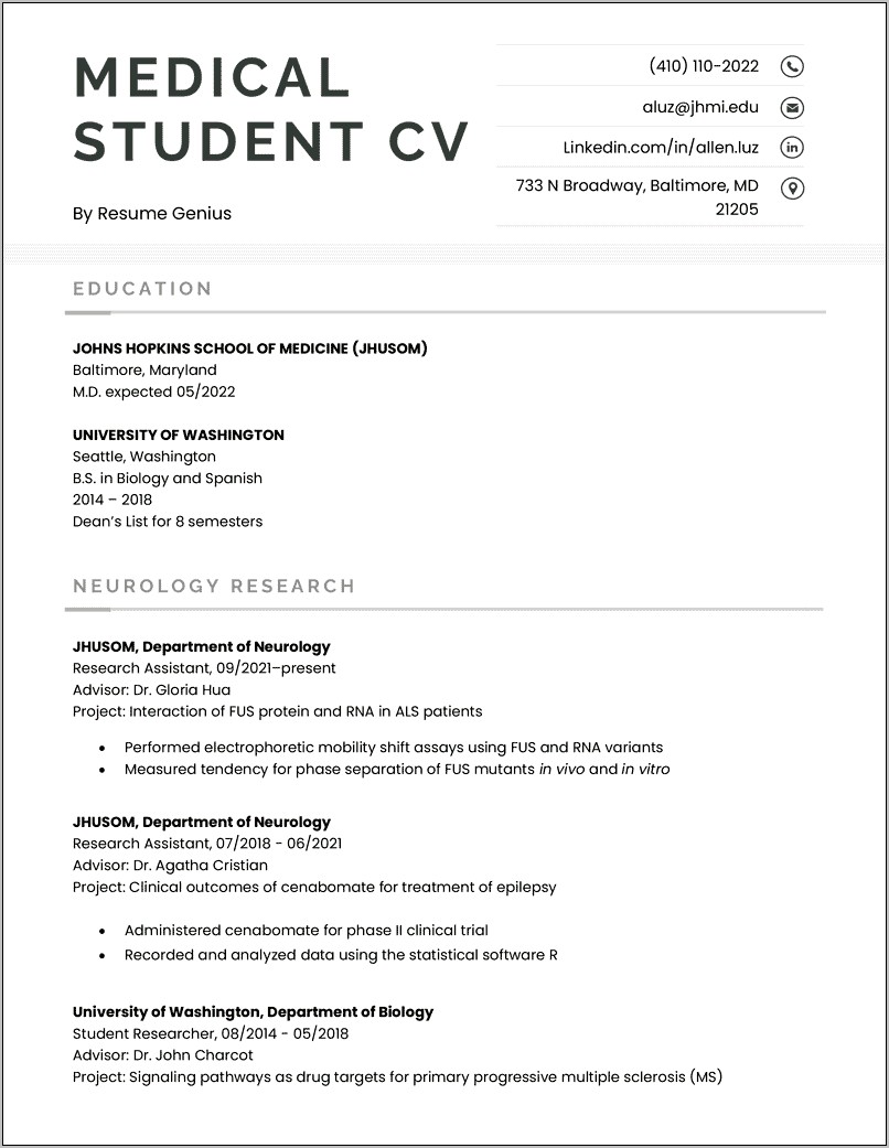 Sample Ob Gyn Physician Resume