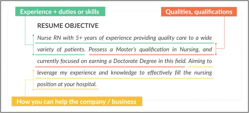 Sample Objective Overview In Resume