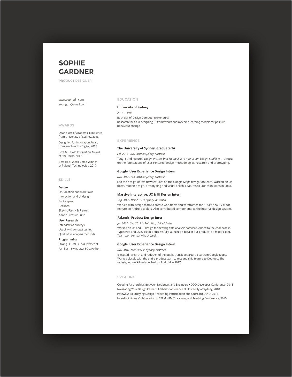 Sample Of Good Resume 2018