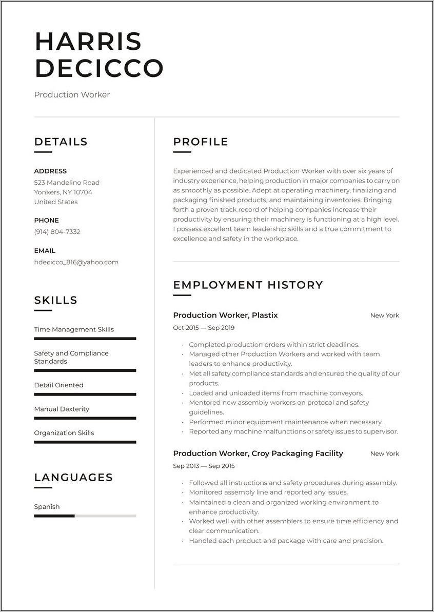 Sample Of Leadership Skills Resume