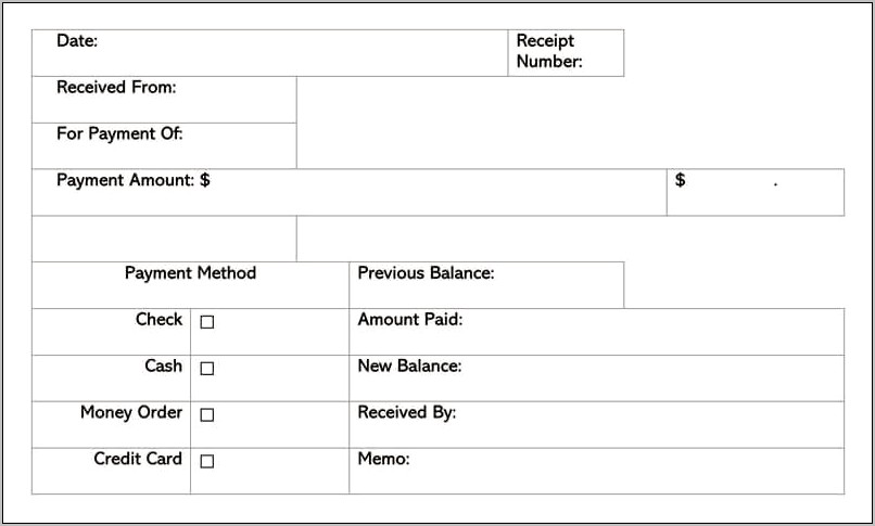 Sample Of Rent Receipt Letters Free Template