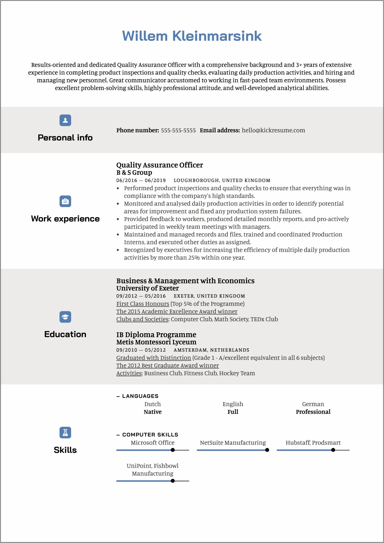 Sample Qa Resume For Freshers