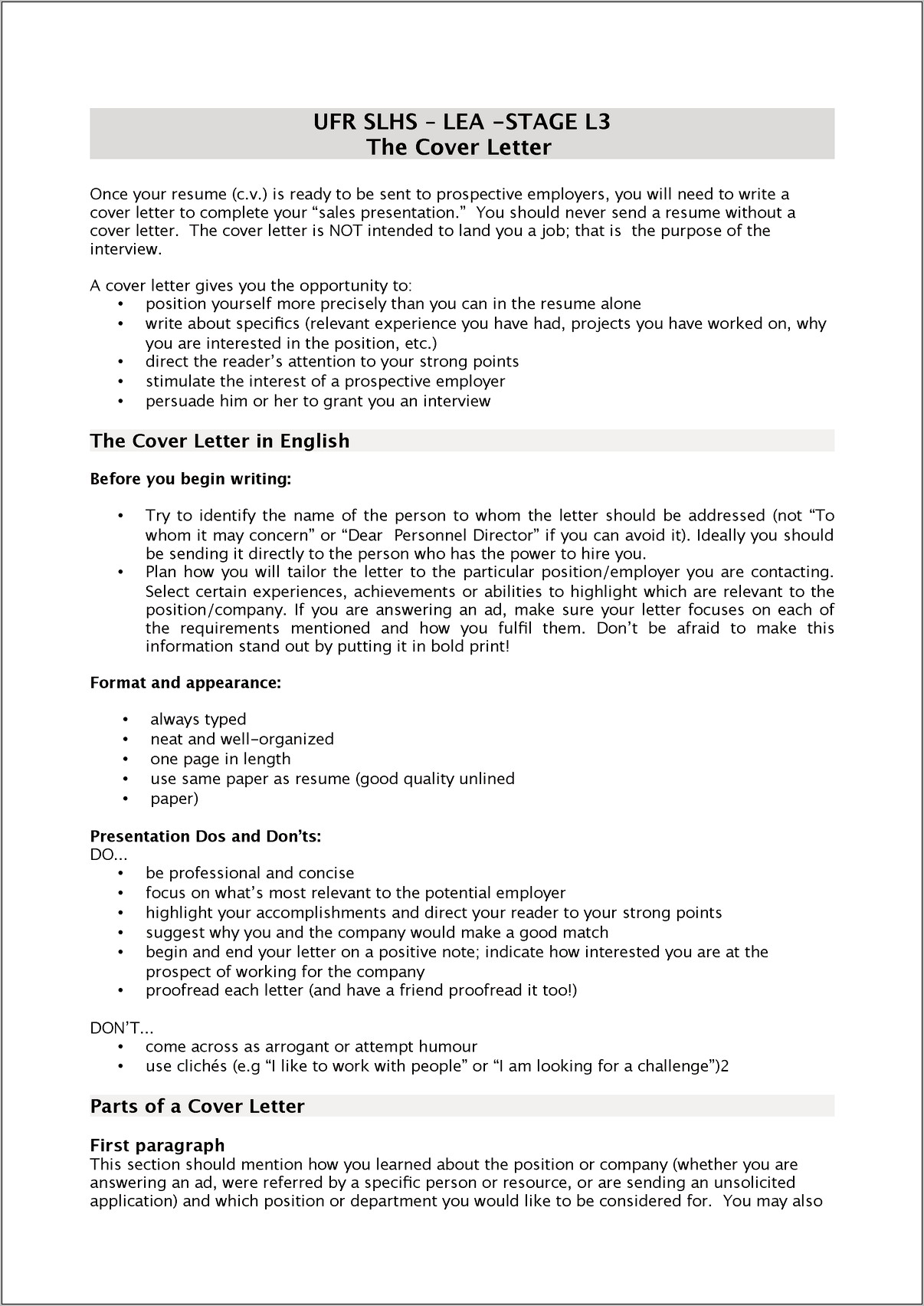 Sample Response To Unsolicited Resume