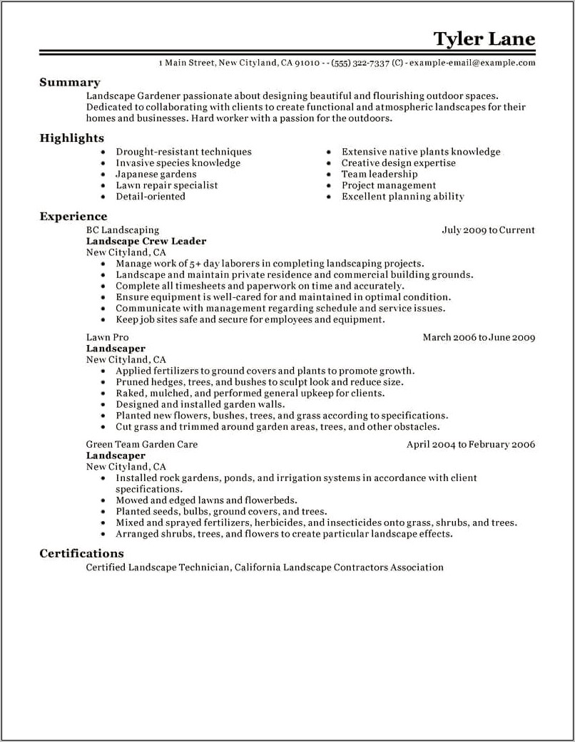 Sample Resume For Agriculture Sales