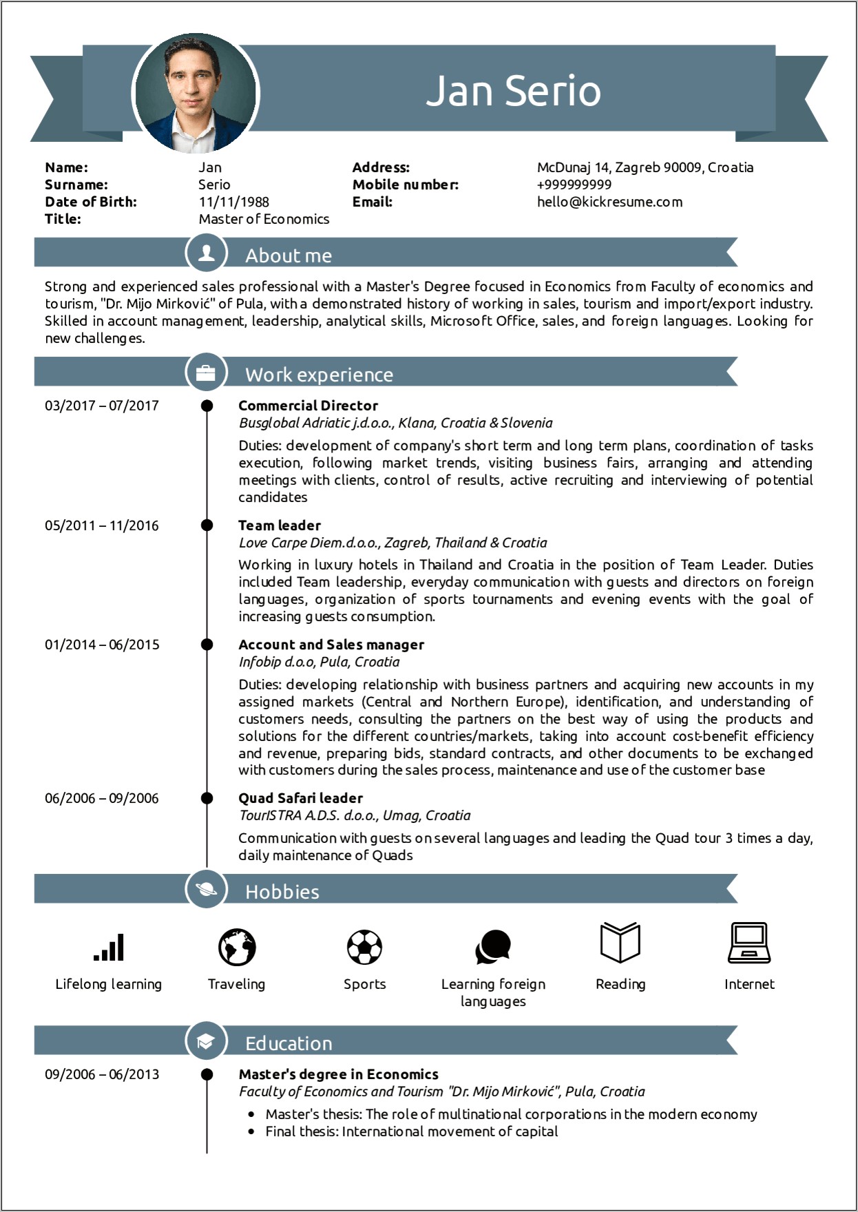 Sample Resume For Banking Sector