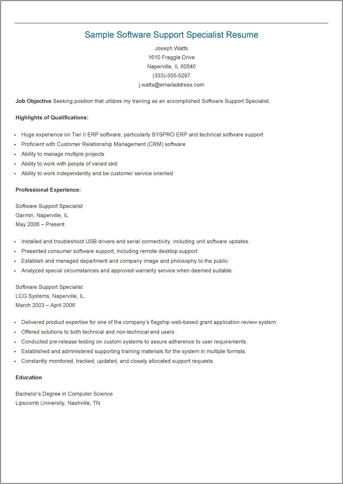 Sample Resume For Crm Testing