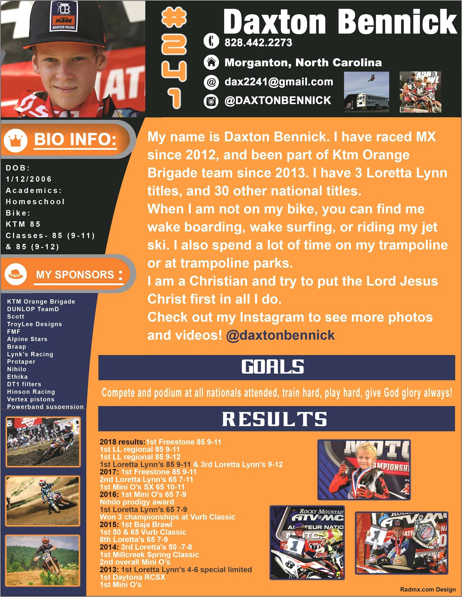 Sample Resume For Dirtbike Rider