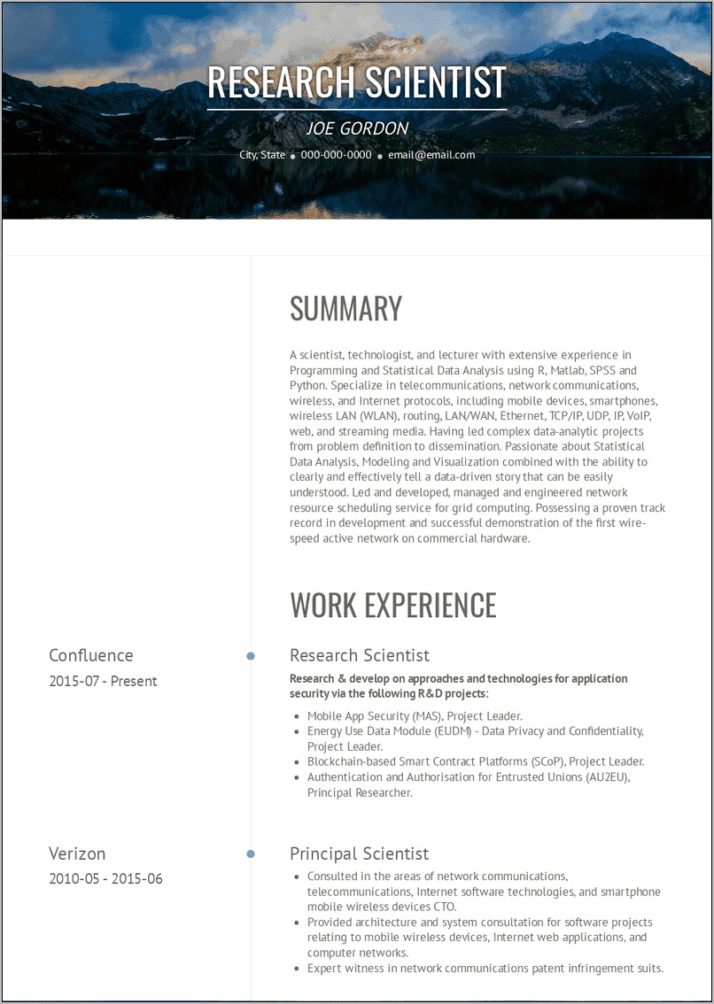 Sample Resume For Expert Witness