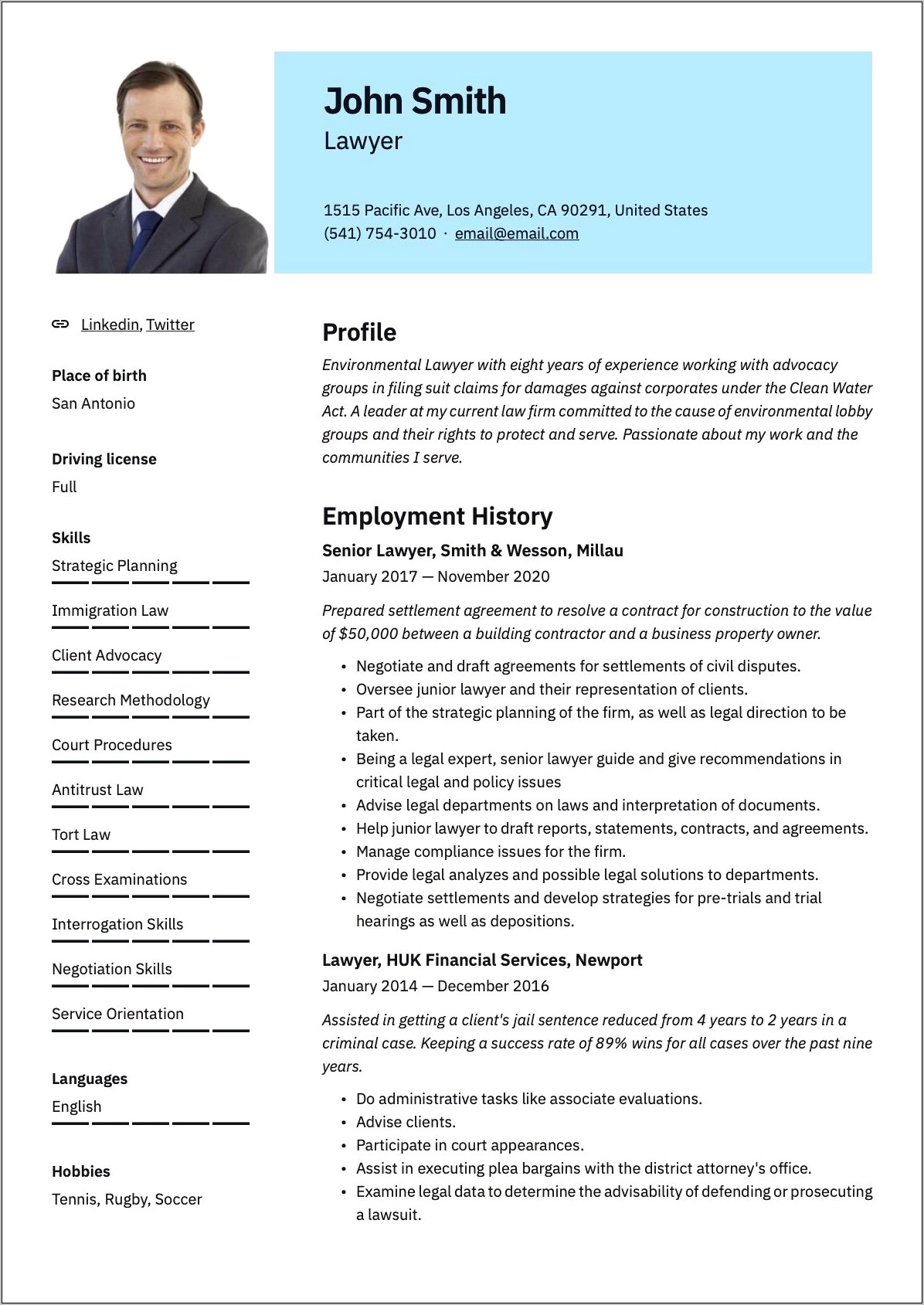 Sample Resume For Legal Guardian