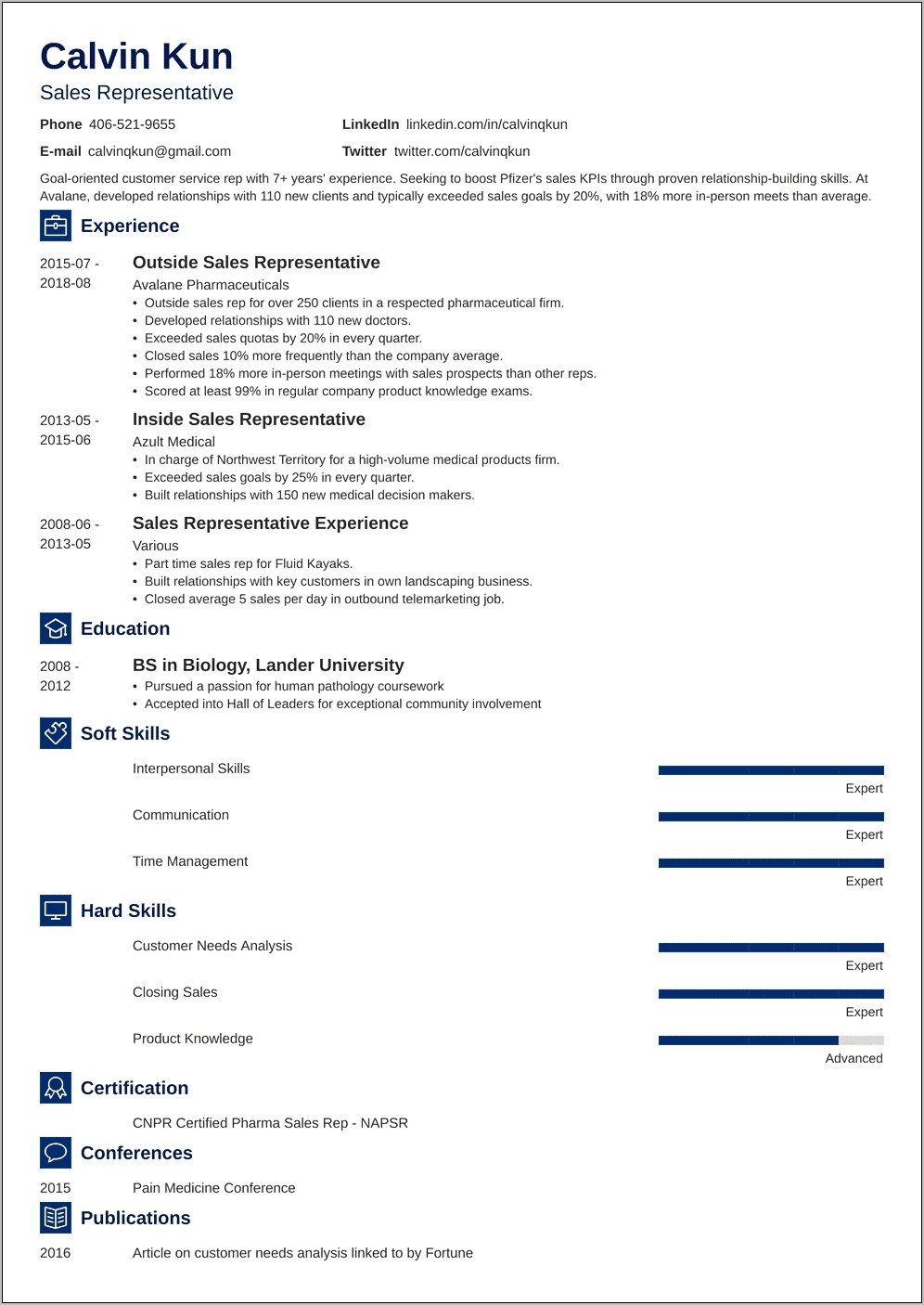 Sample Resume For Mobile Sales