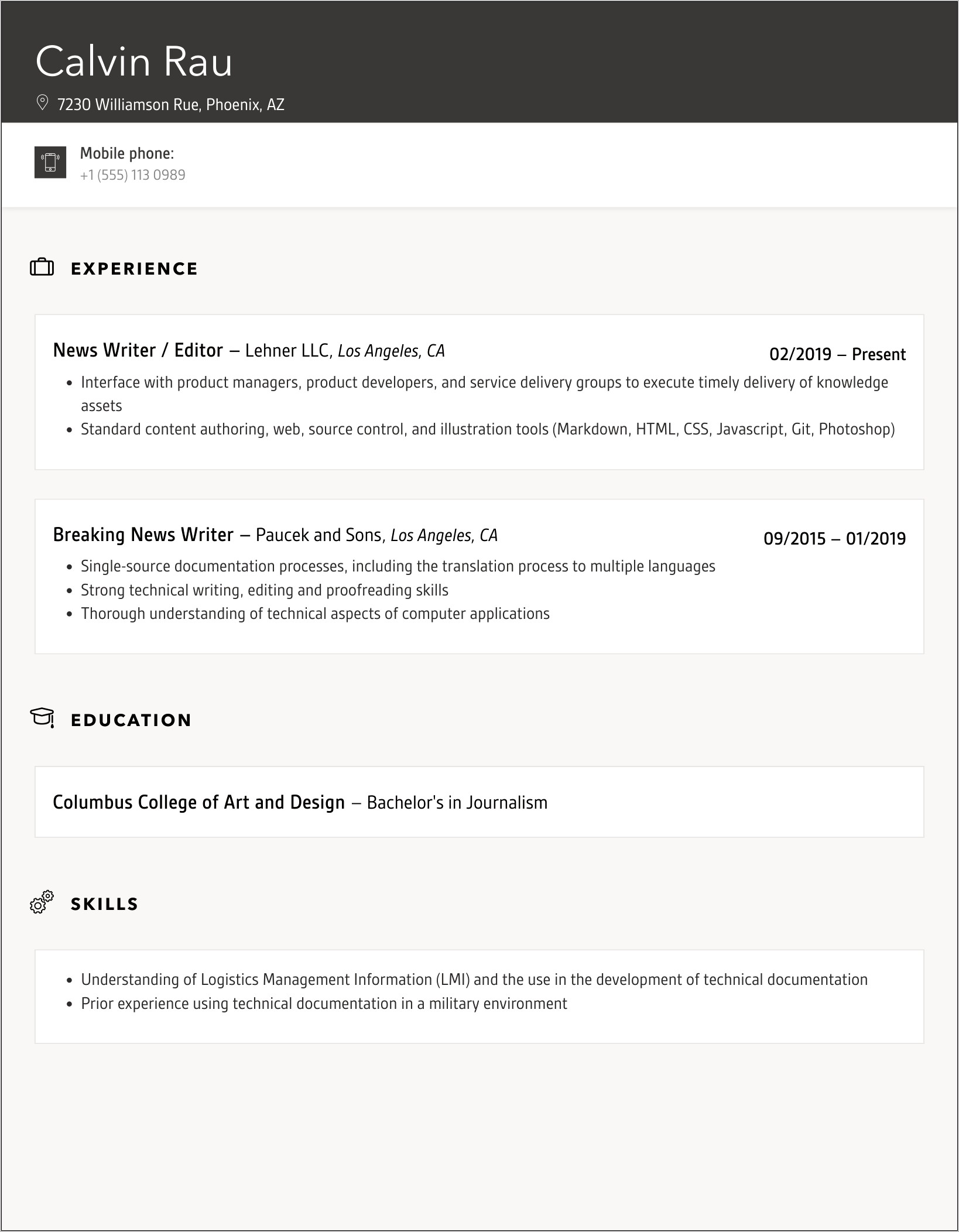 Sample Resume For Newspaper Delivery