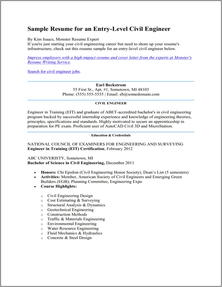 Sample Resume For Seasonal Job