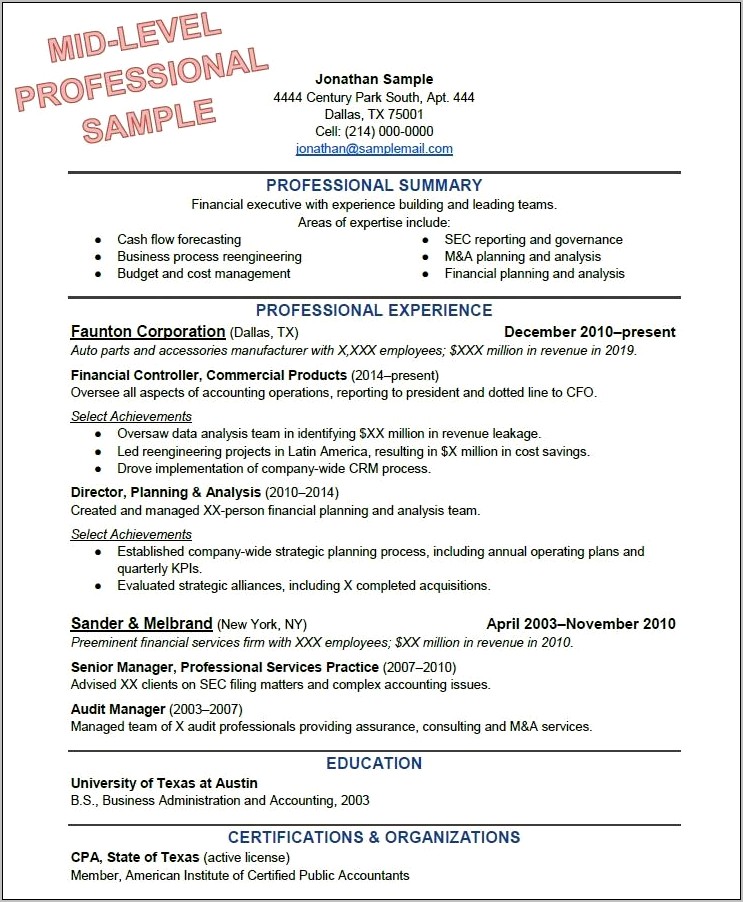 Sample Resume For Visitor Services