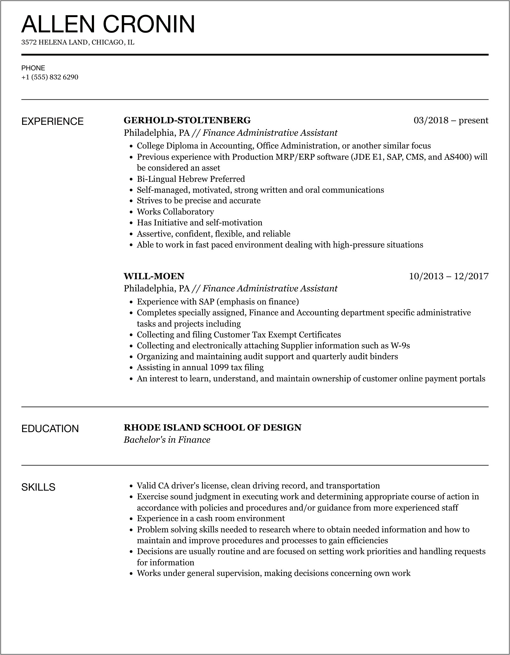 Sample Resume Legal Assistant 2017