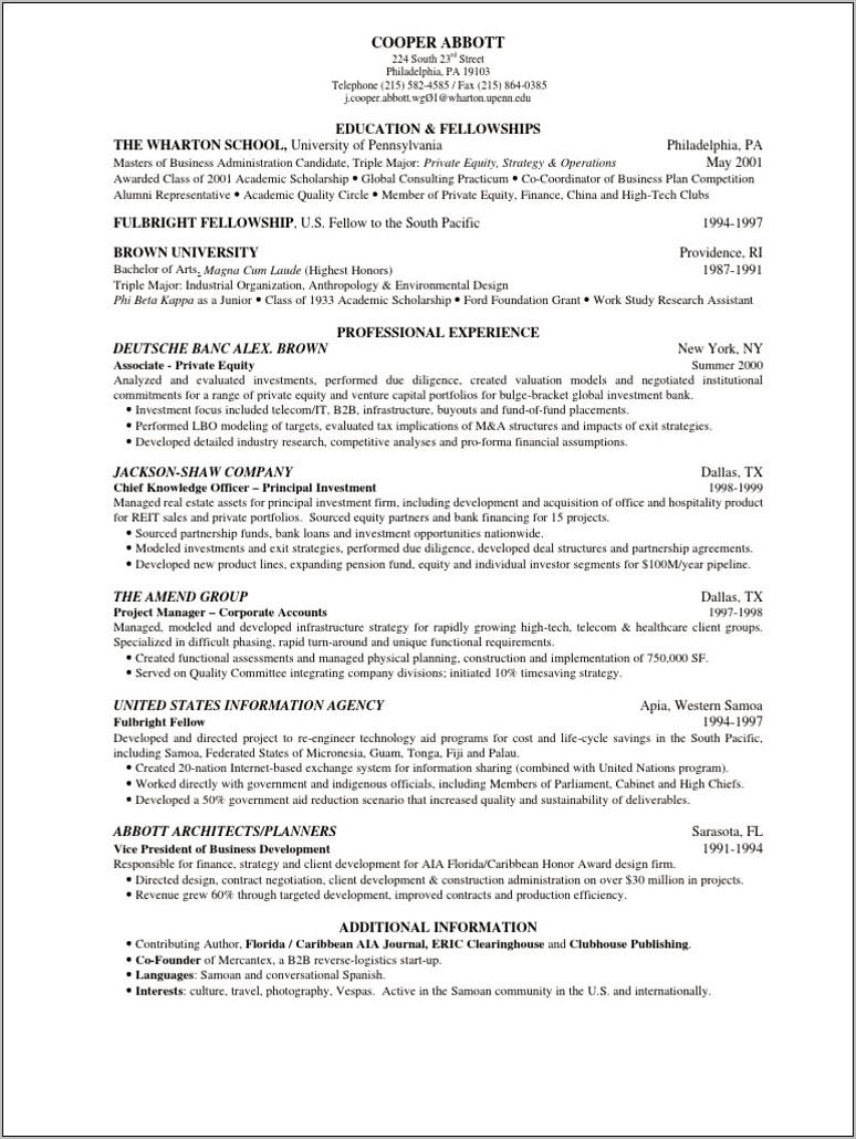 Sample Resume Phi Beta Kappa