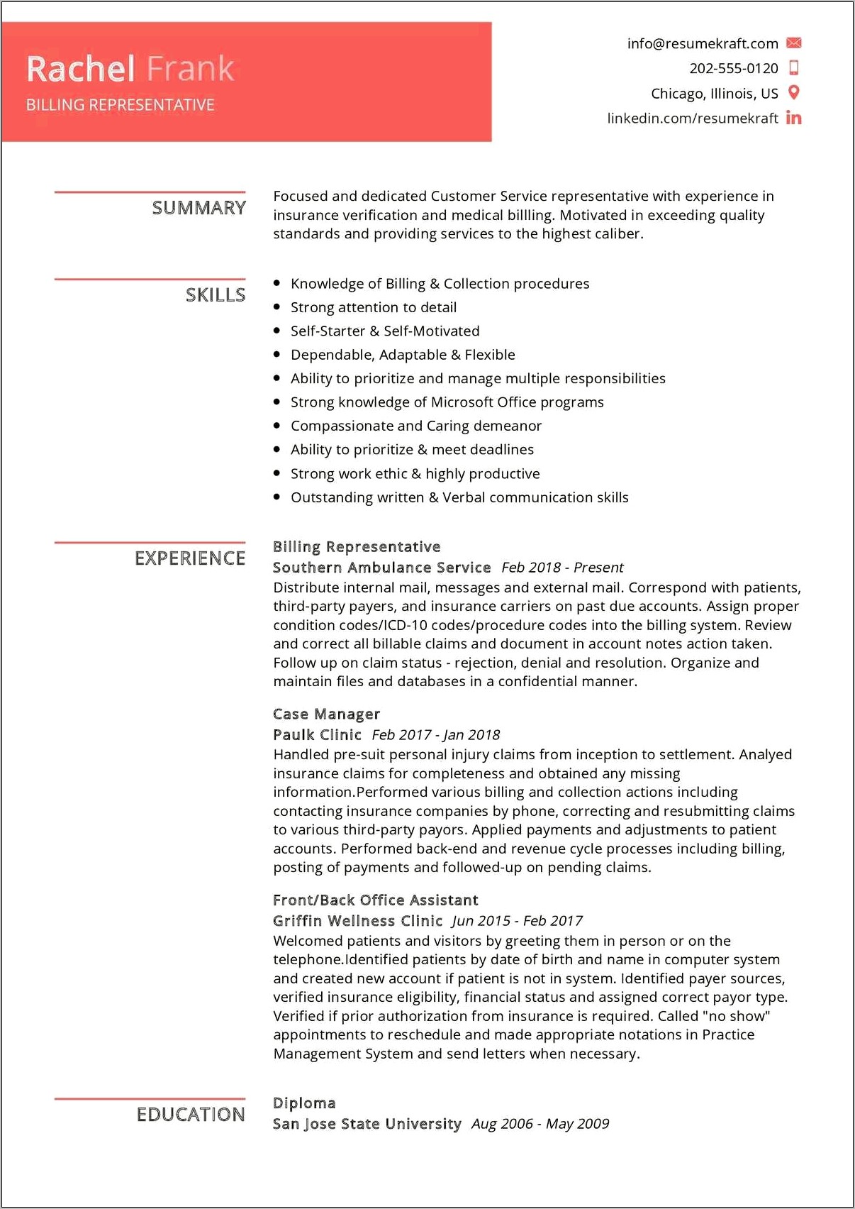 Sample Resume Revenue Cycle Director