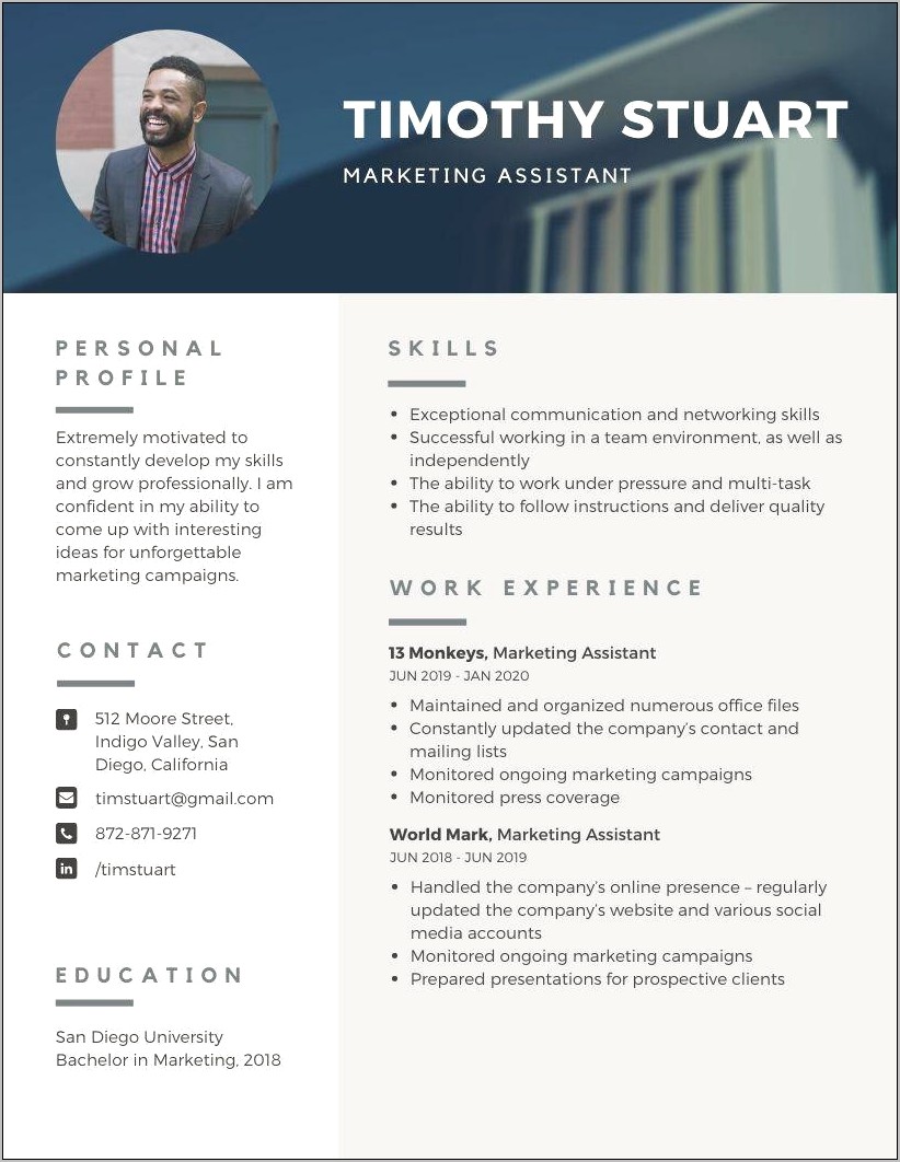 Sample Resume With Pursuing Degree