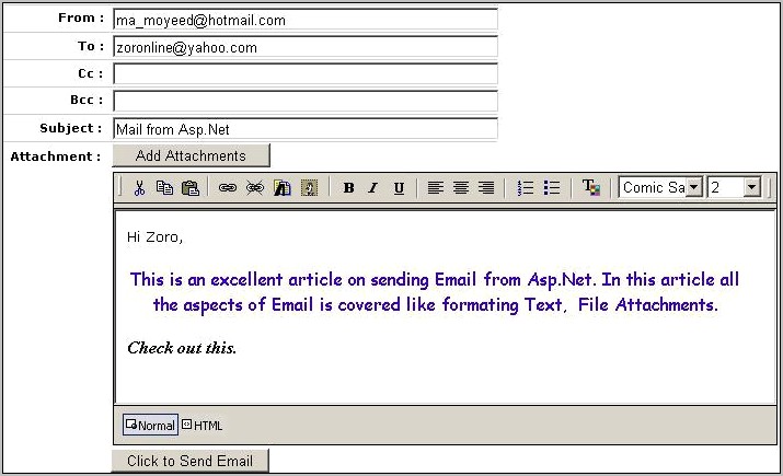 Sample Sending Resume Through Email