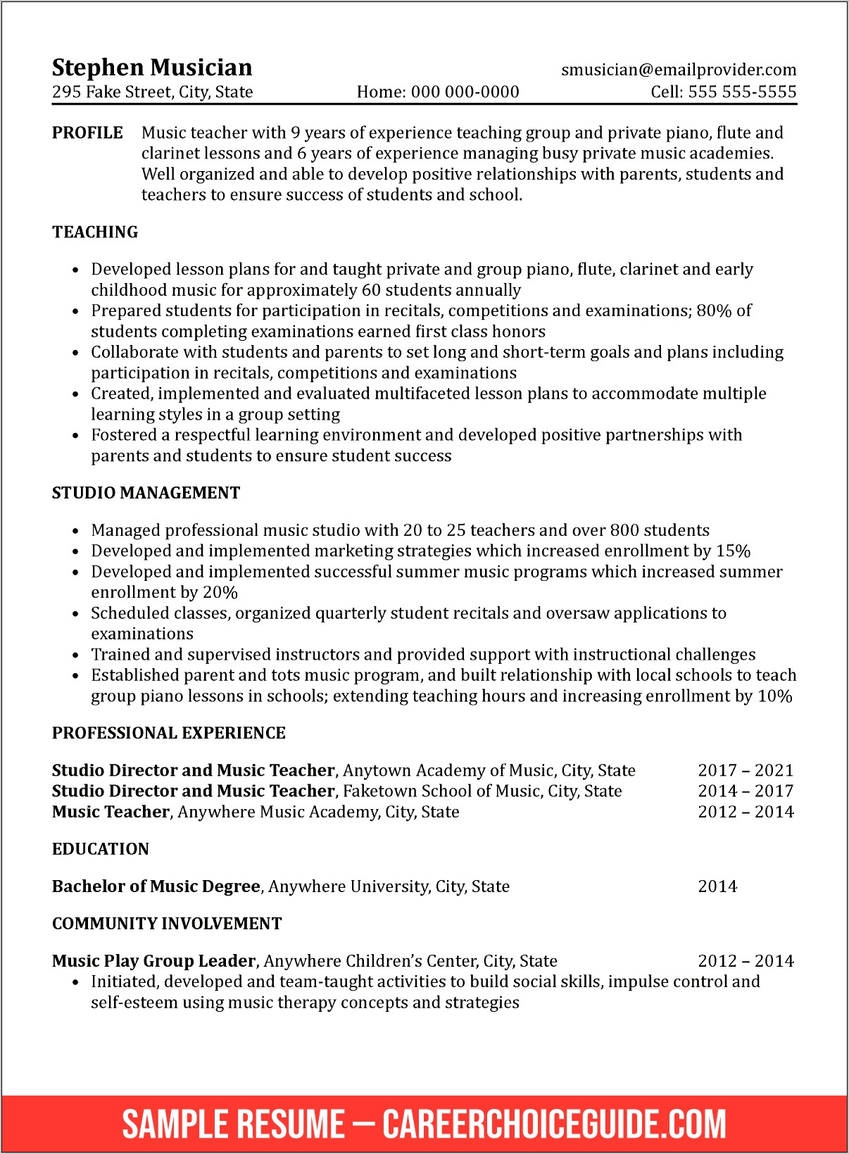 Sample Social Studies Teacher Resumes