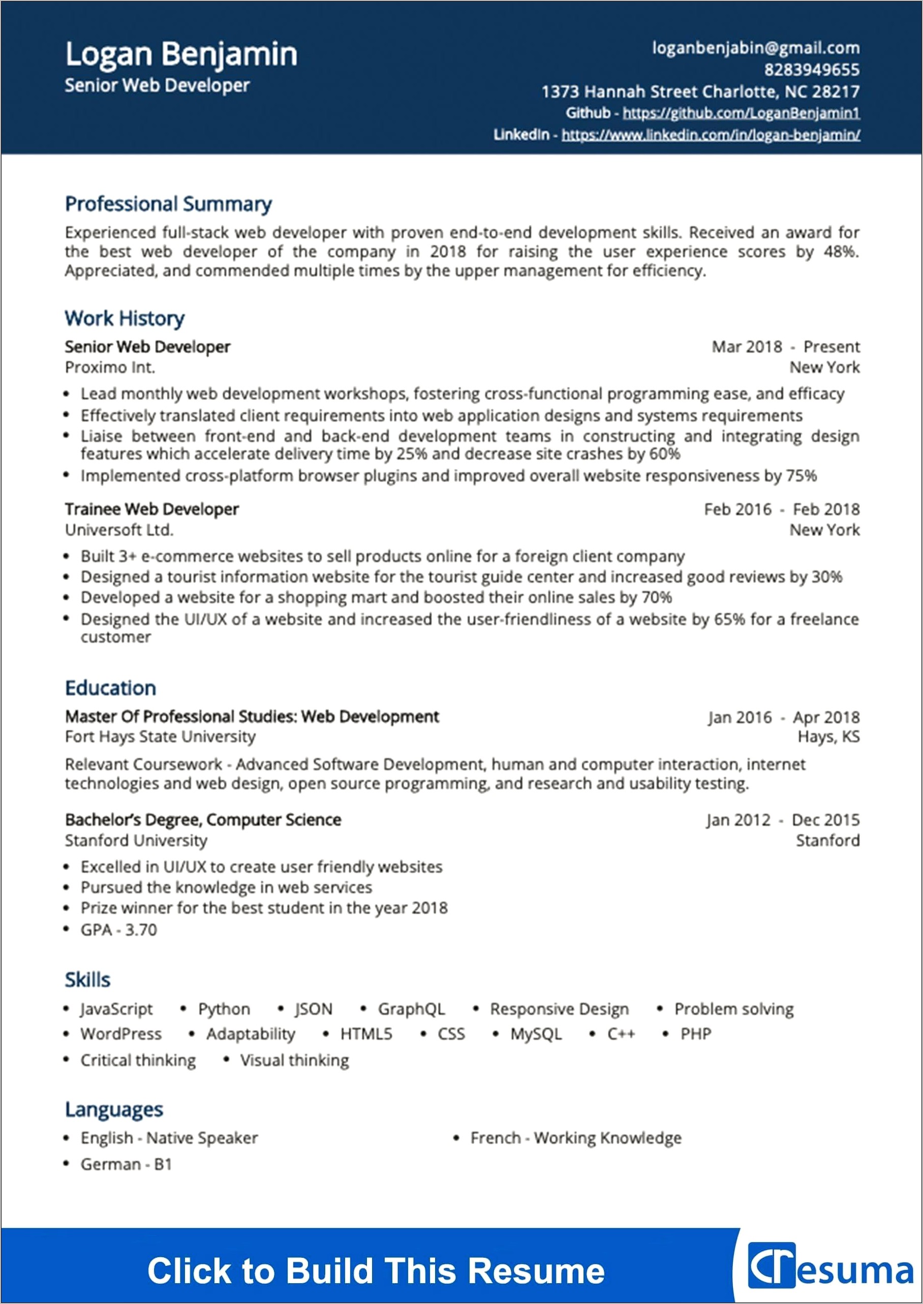 Sample Software Developer Resume Objective