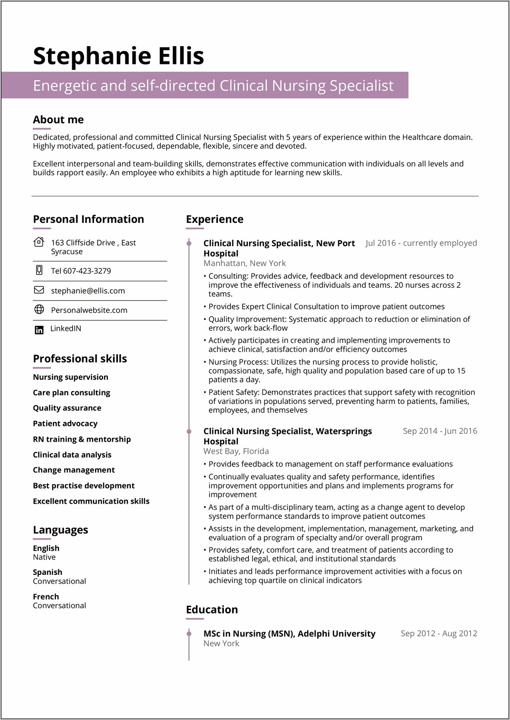 Sample Special Skills For Resume