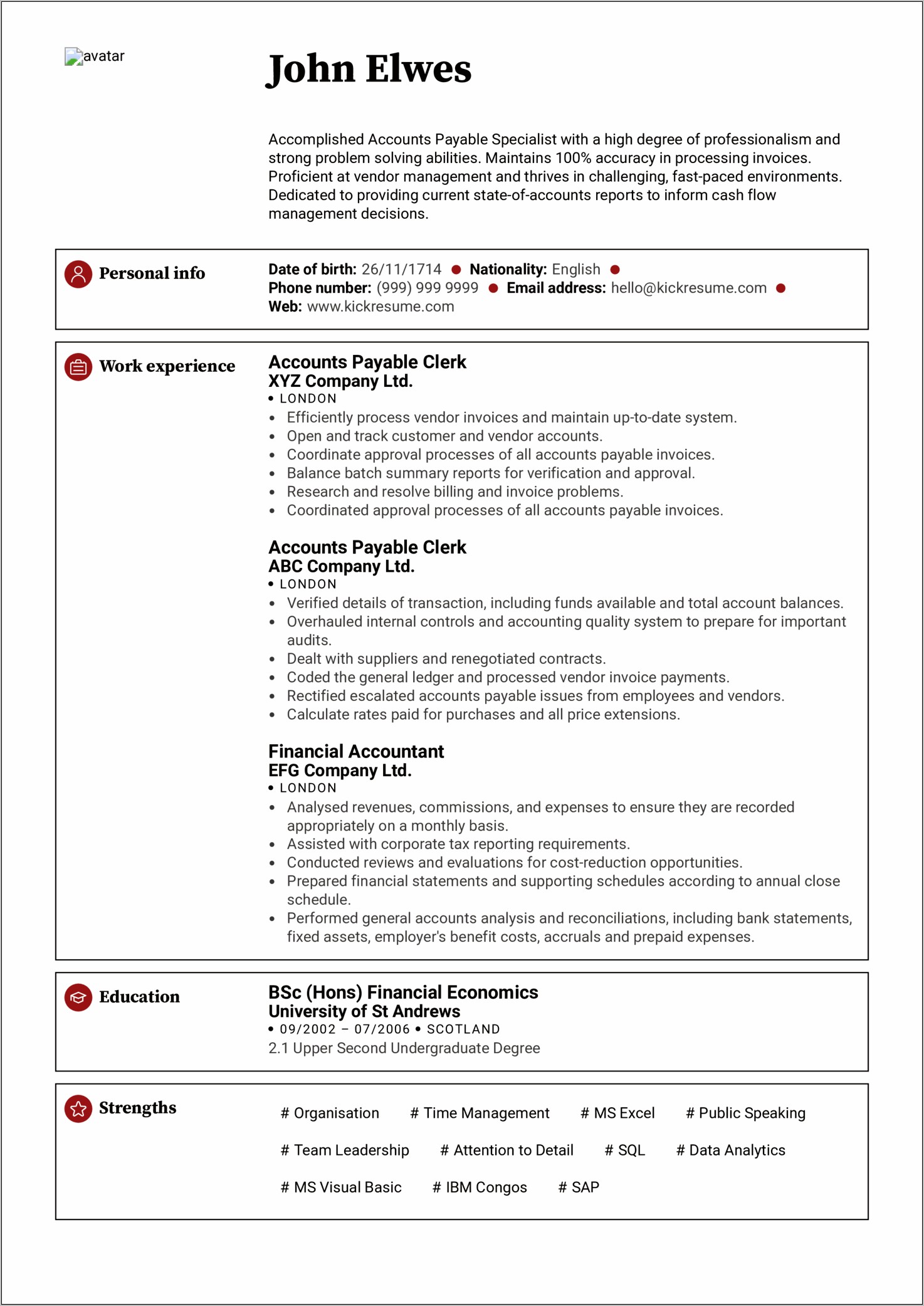 Samples Of Accounting Manager Resumes