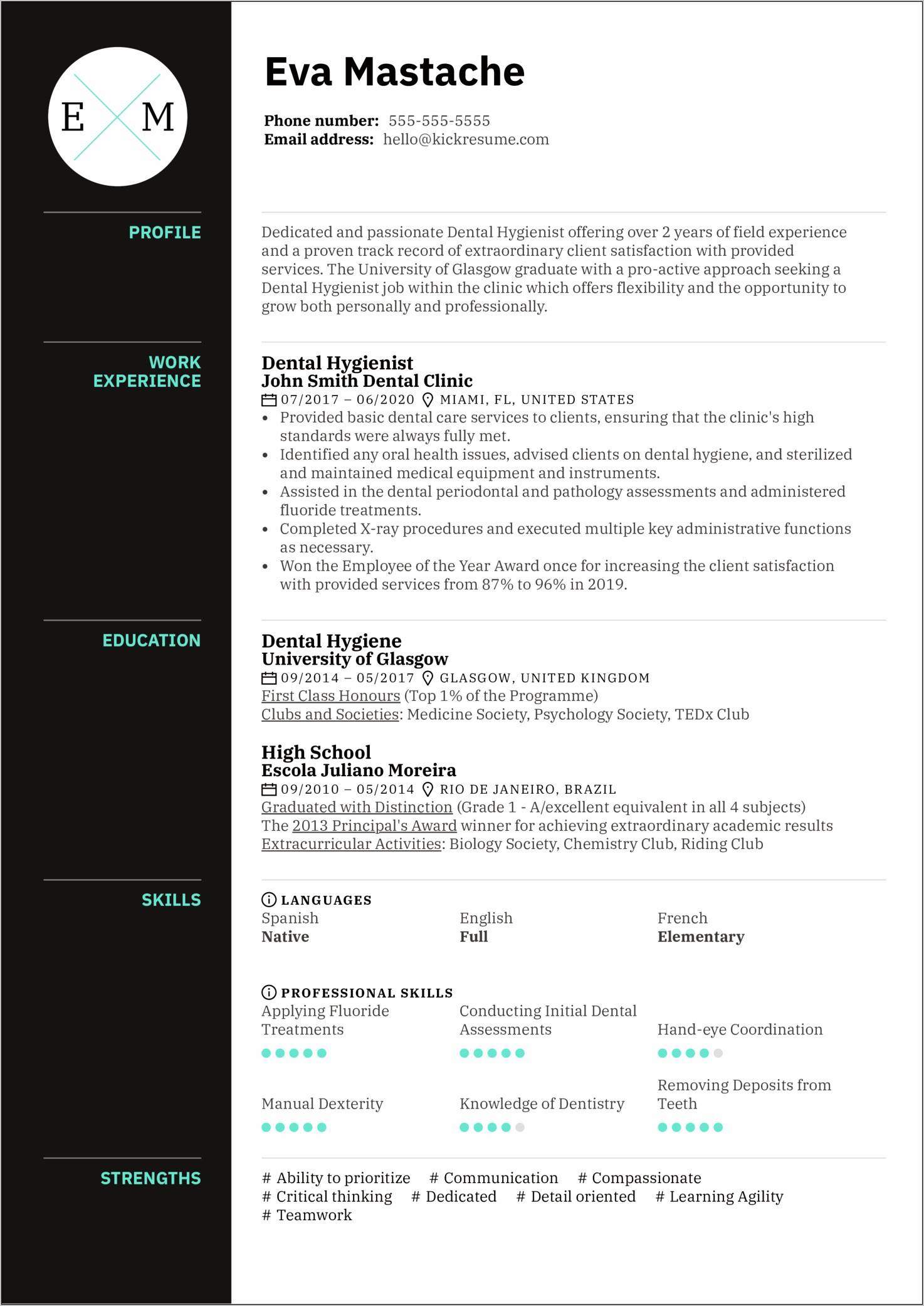 Samples Of Experienced Hygienist Resumes