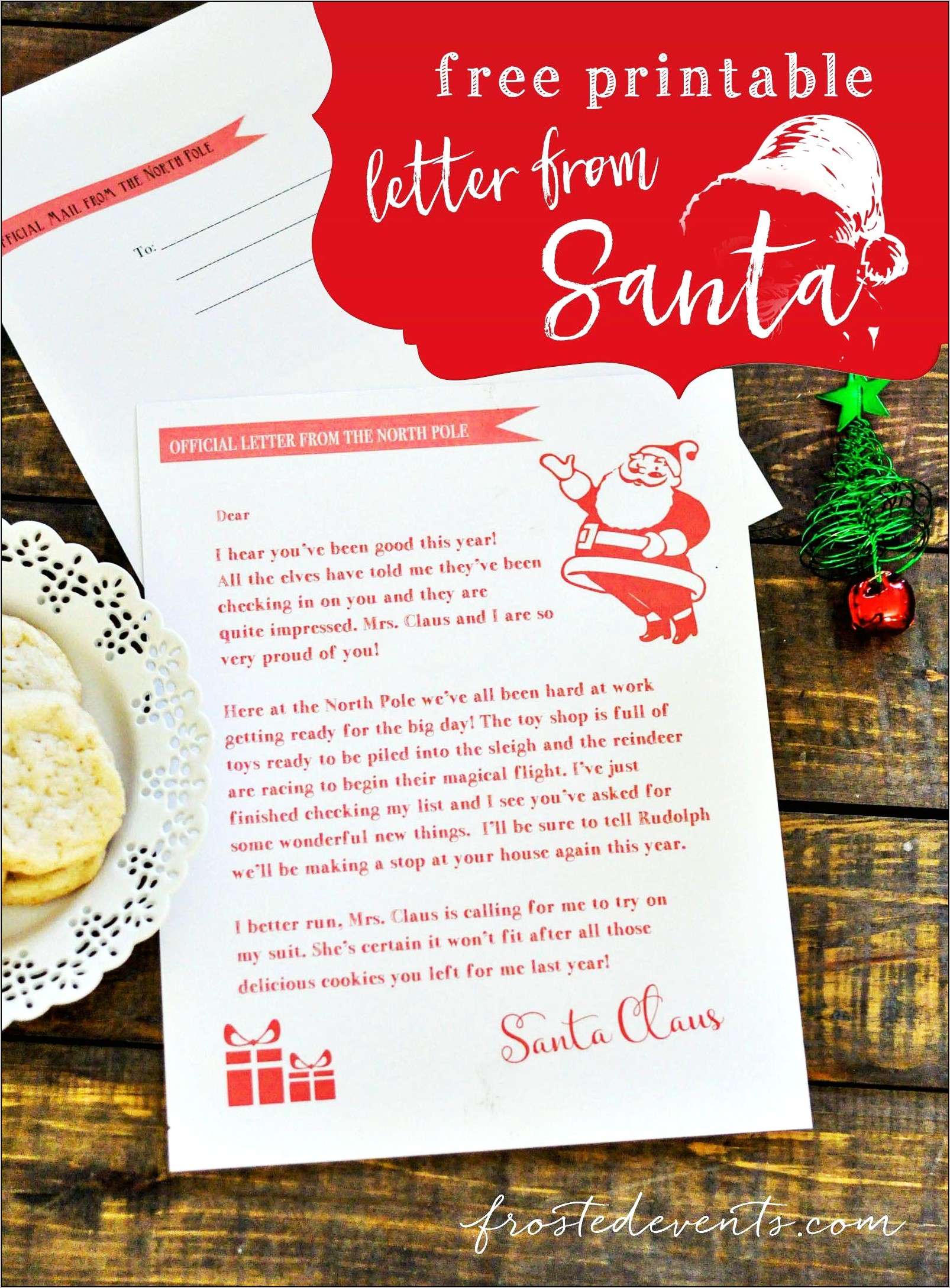 Santa Claus Letter From Kids Template Printable Free