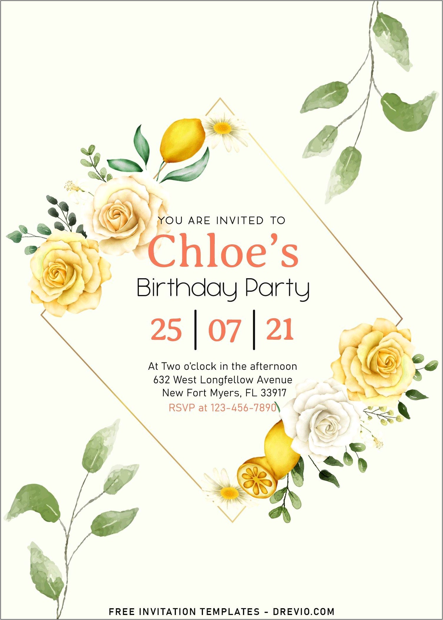 Save The Date 5th Birthday Templates Free