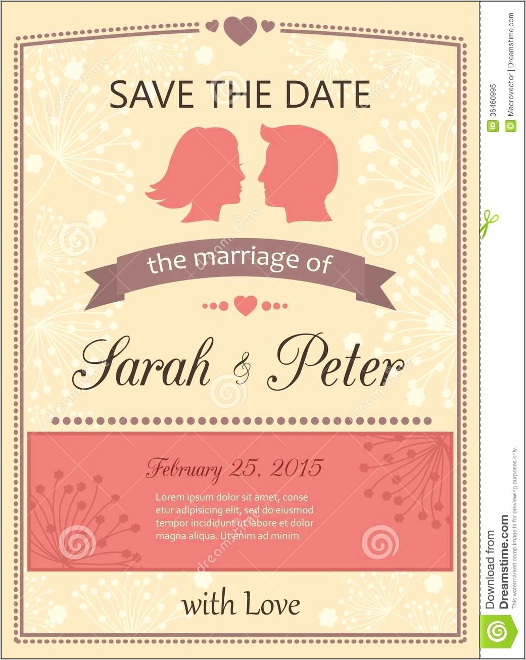 Save The Date Template Free Download Vector