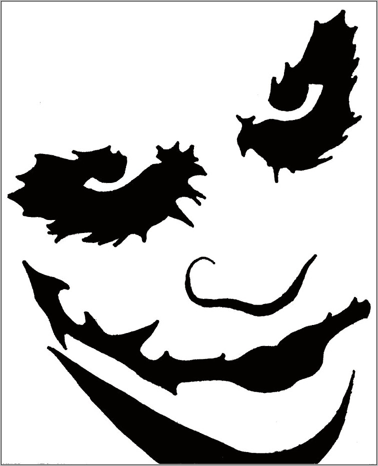 Scary Pumpkin Faces Template Free Joker 2019