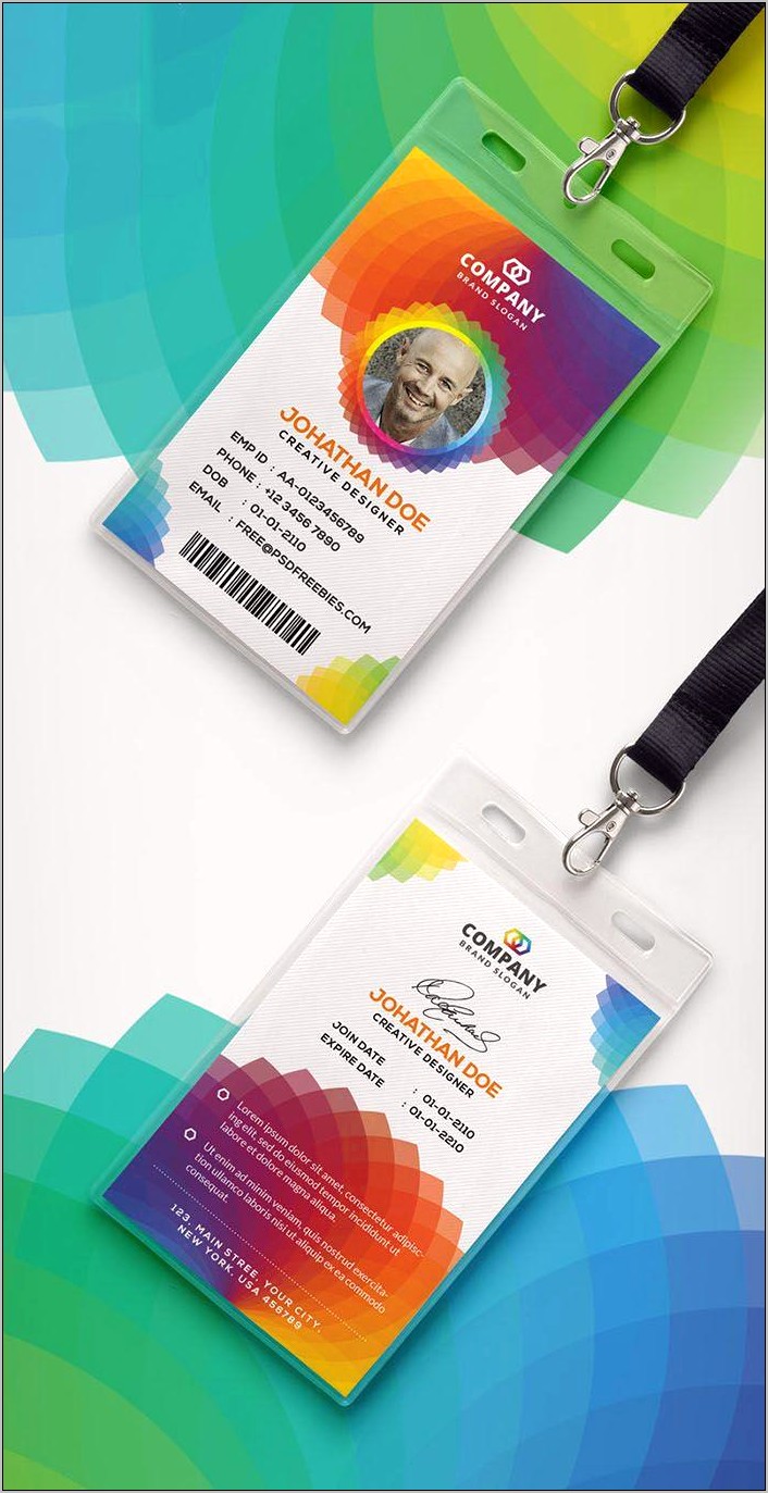 School Id Card Design Template Psd Free Download