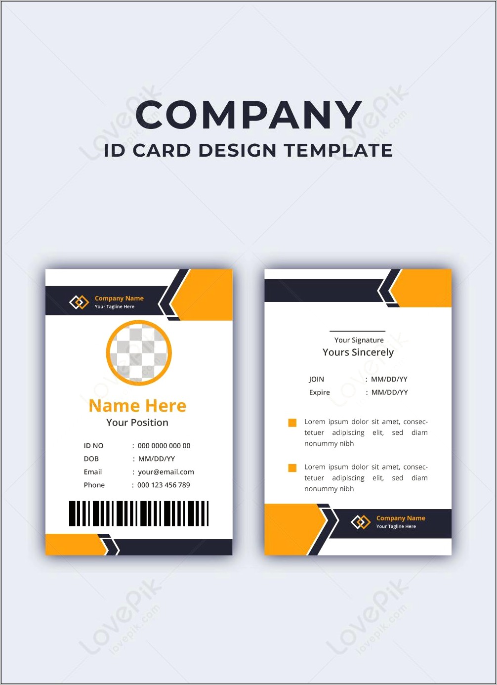 School Id Card Html Template Free Download