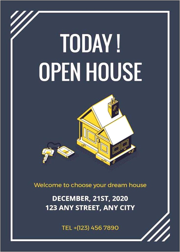 School Open House Invite Printable Template Free