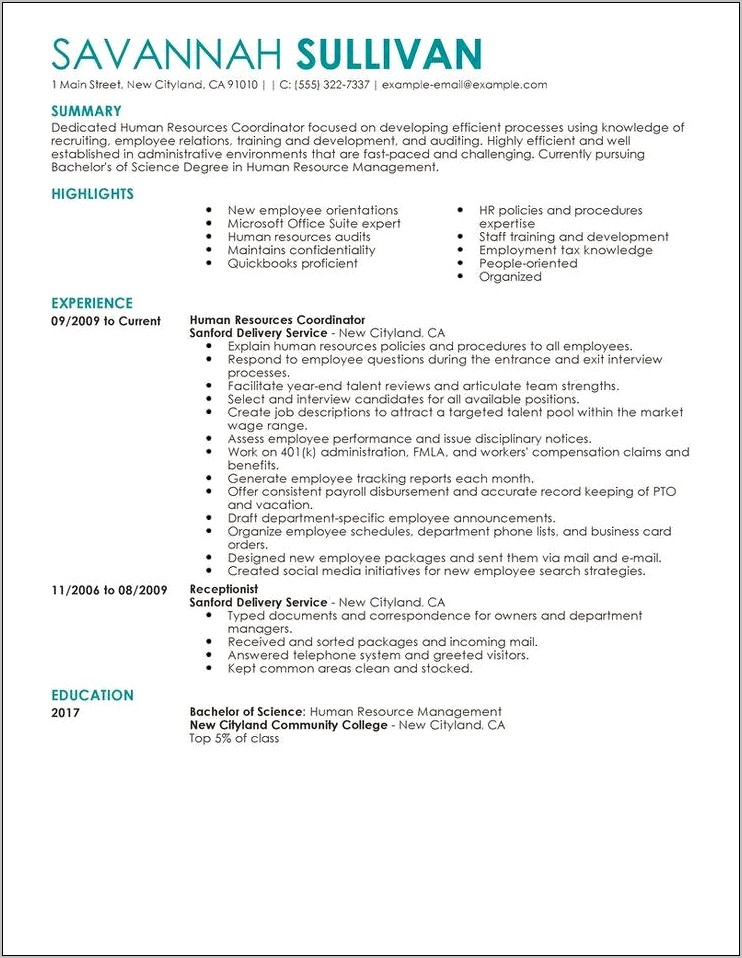 Science Resume Objective Statement Examples