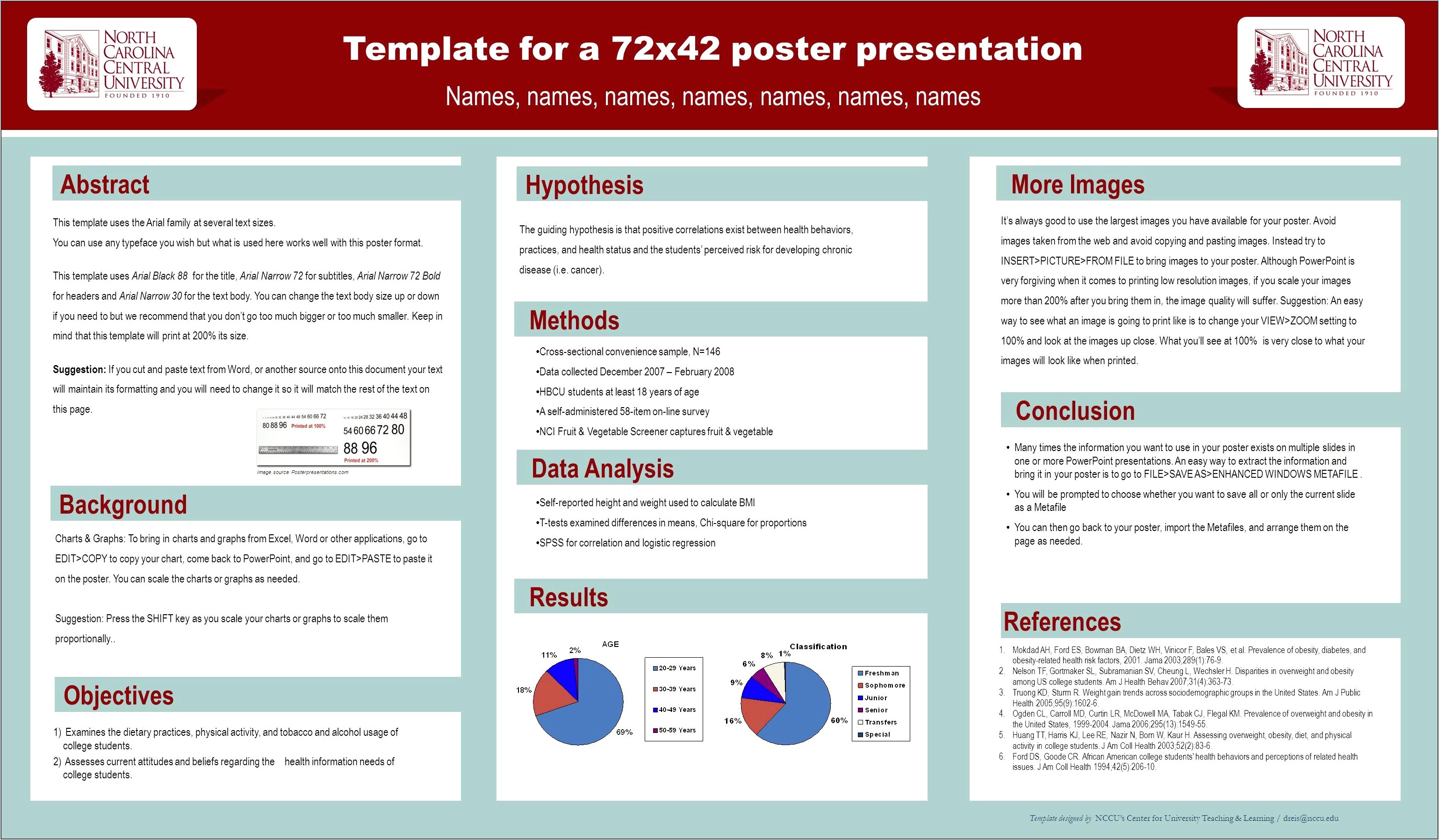 Scientific Poster Template Free 48 X 72