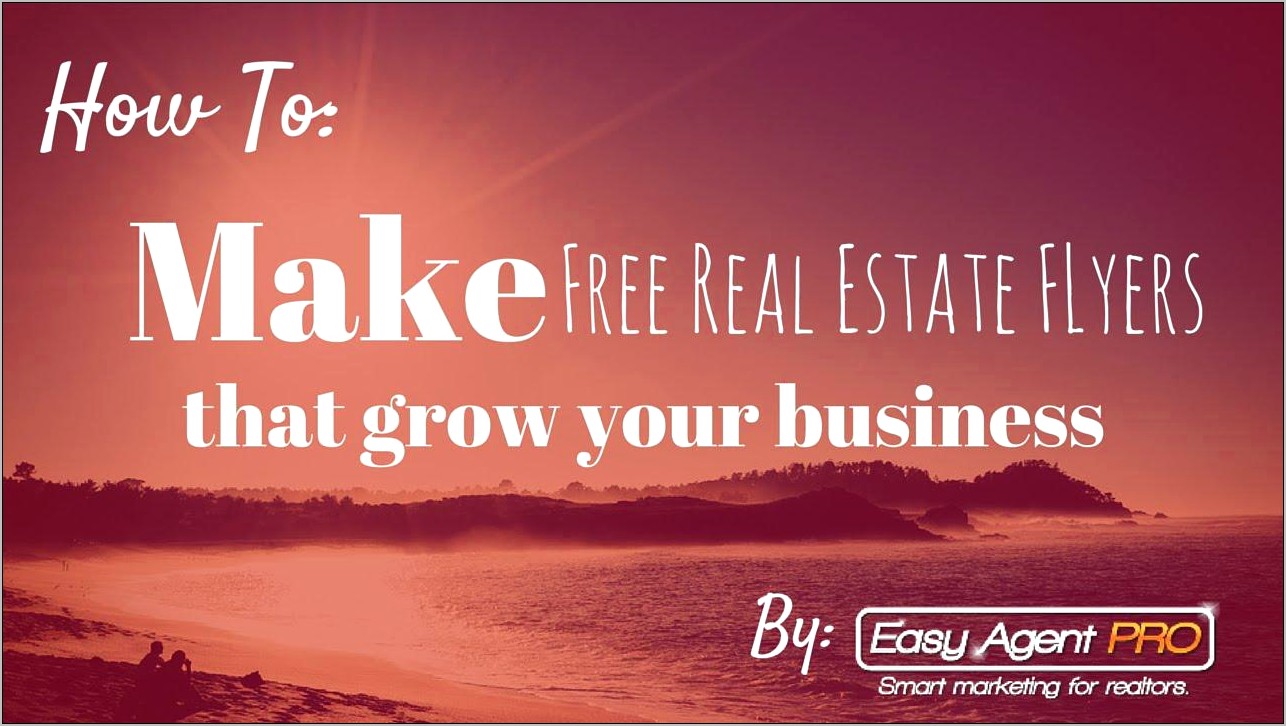 Self Promoting Free Real Estate Flyer Template