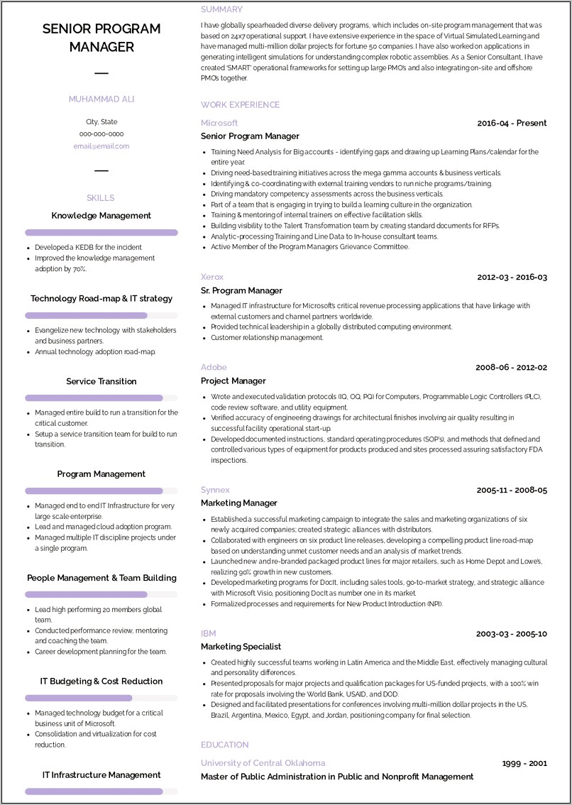 Senior Manager Software Engineering Resume