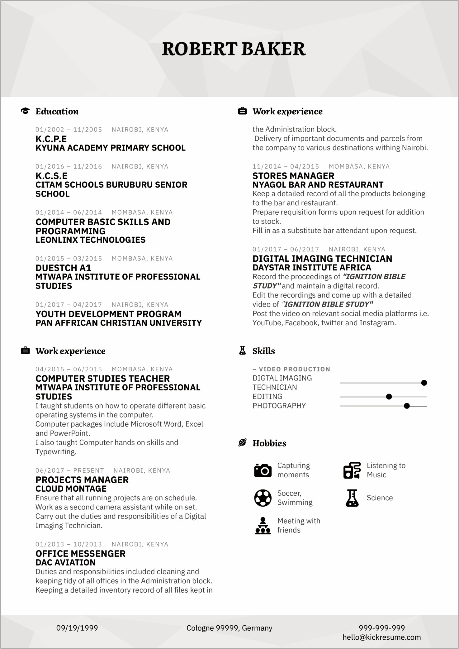 Service Industry Manager Resume Bullets