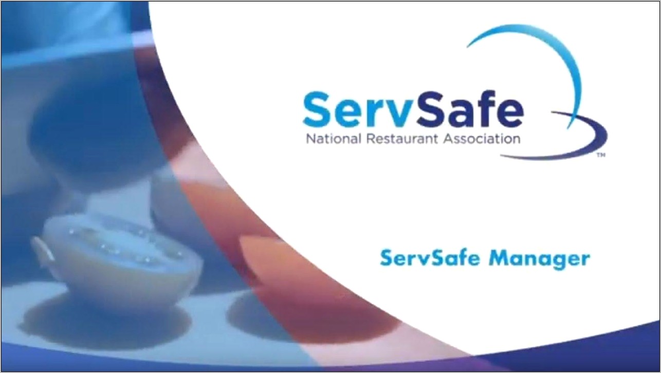 Servsafe Manager Certification On Resume