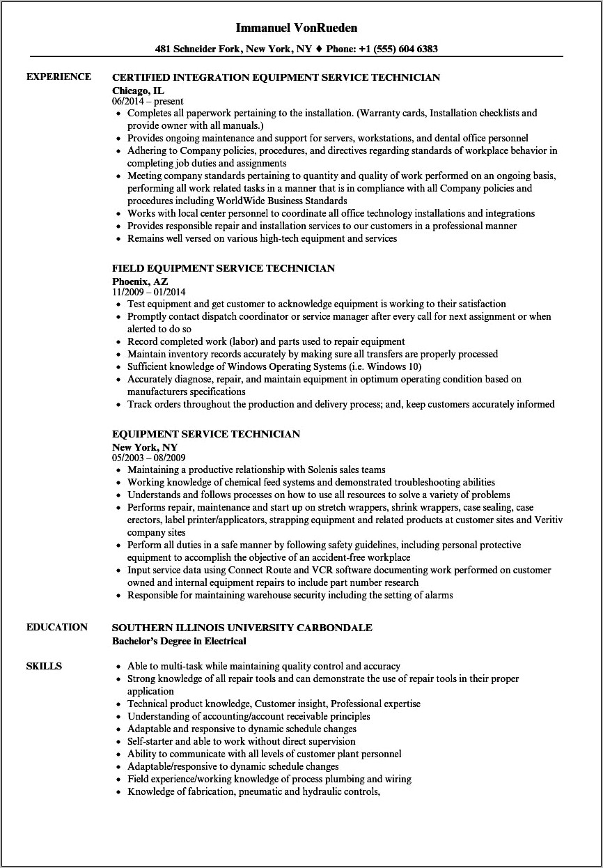 Shampoo Technician Job Description Resume