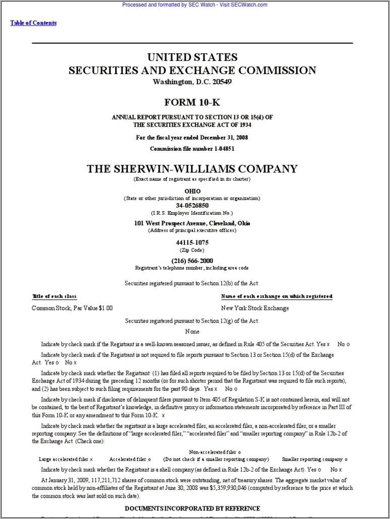 Sherwin Williams On Resume Example