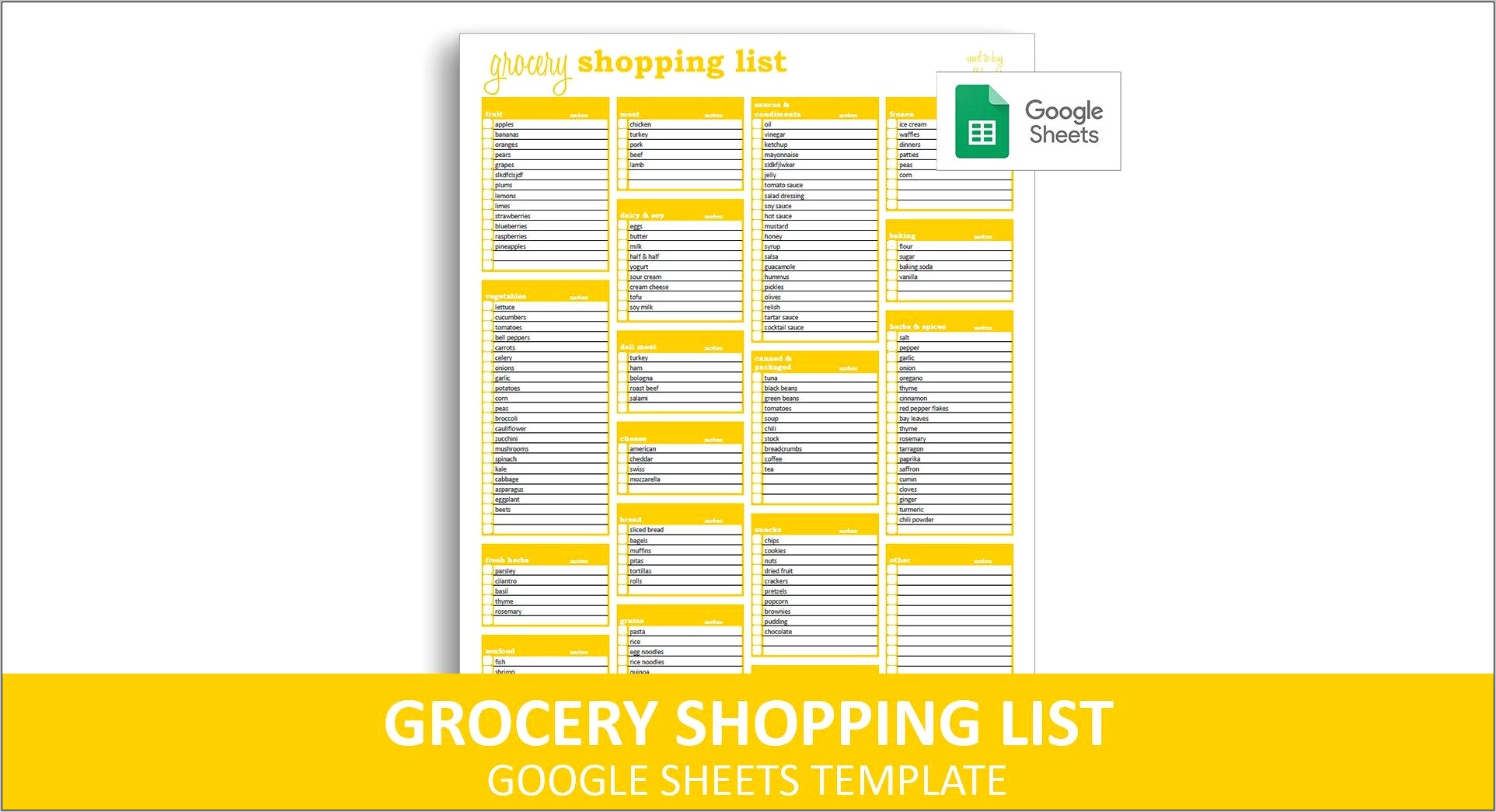 Shopping List Organizer Template Excel Free Drive