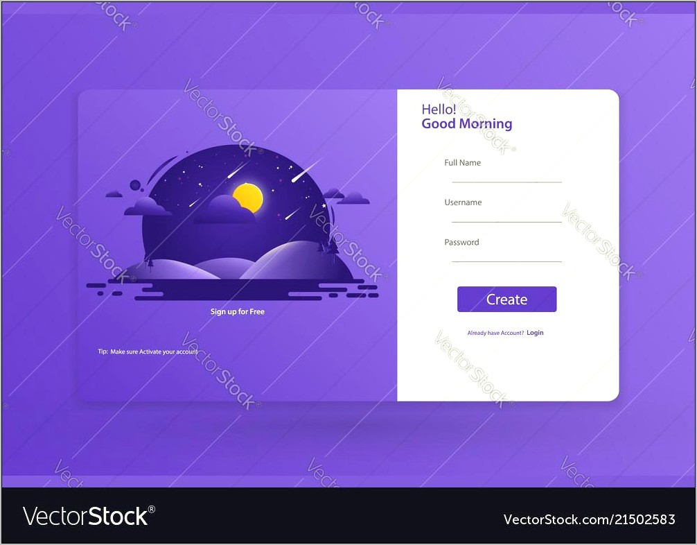 Sign Up Page Design Templates Free Download