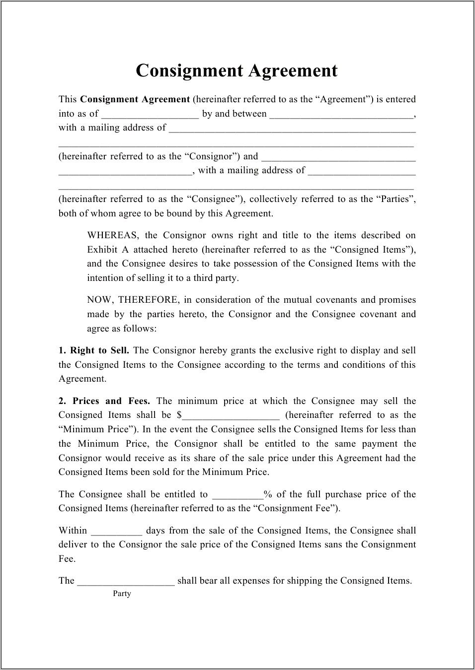 Simple Business Sale Agreement Template Free Download