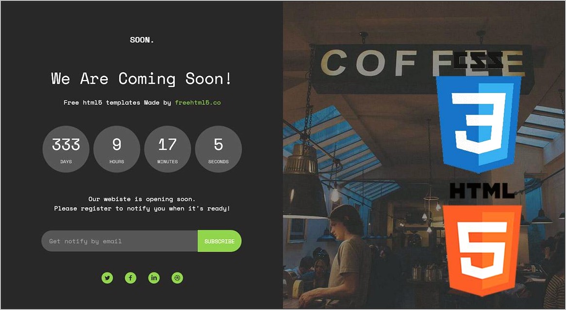 Simple Coming Soon Html Template Free Download