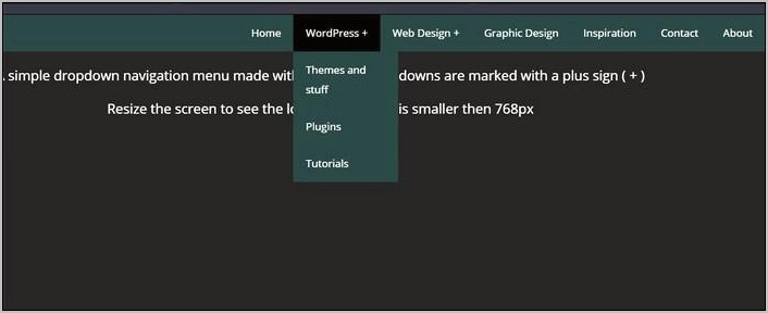 Simple Drop Down Menu Templates Free Download