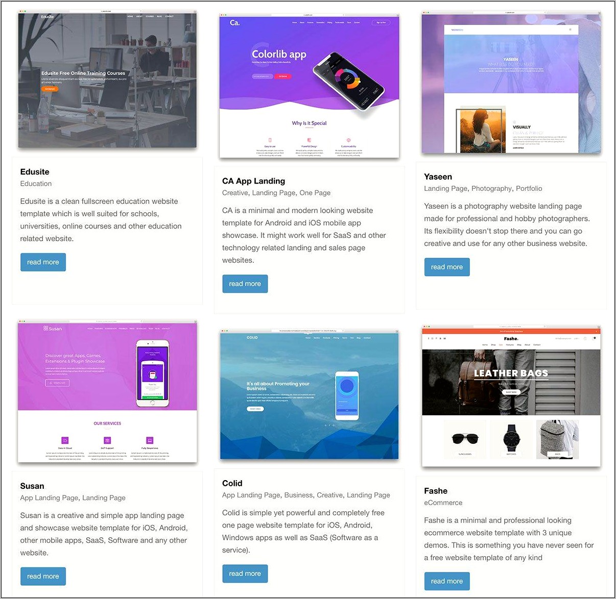 Simple Flat Html Templates Free Colors Solid