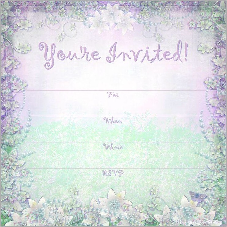 Simple Free Template Garden Party Event Word