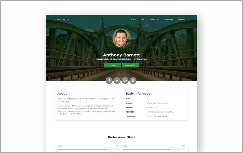 Simple Html Css Responsive Template Free Download